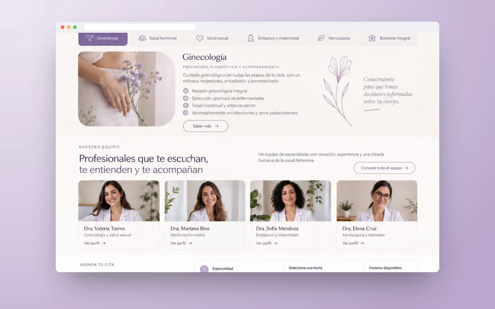 Especialidades y equipo médico